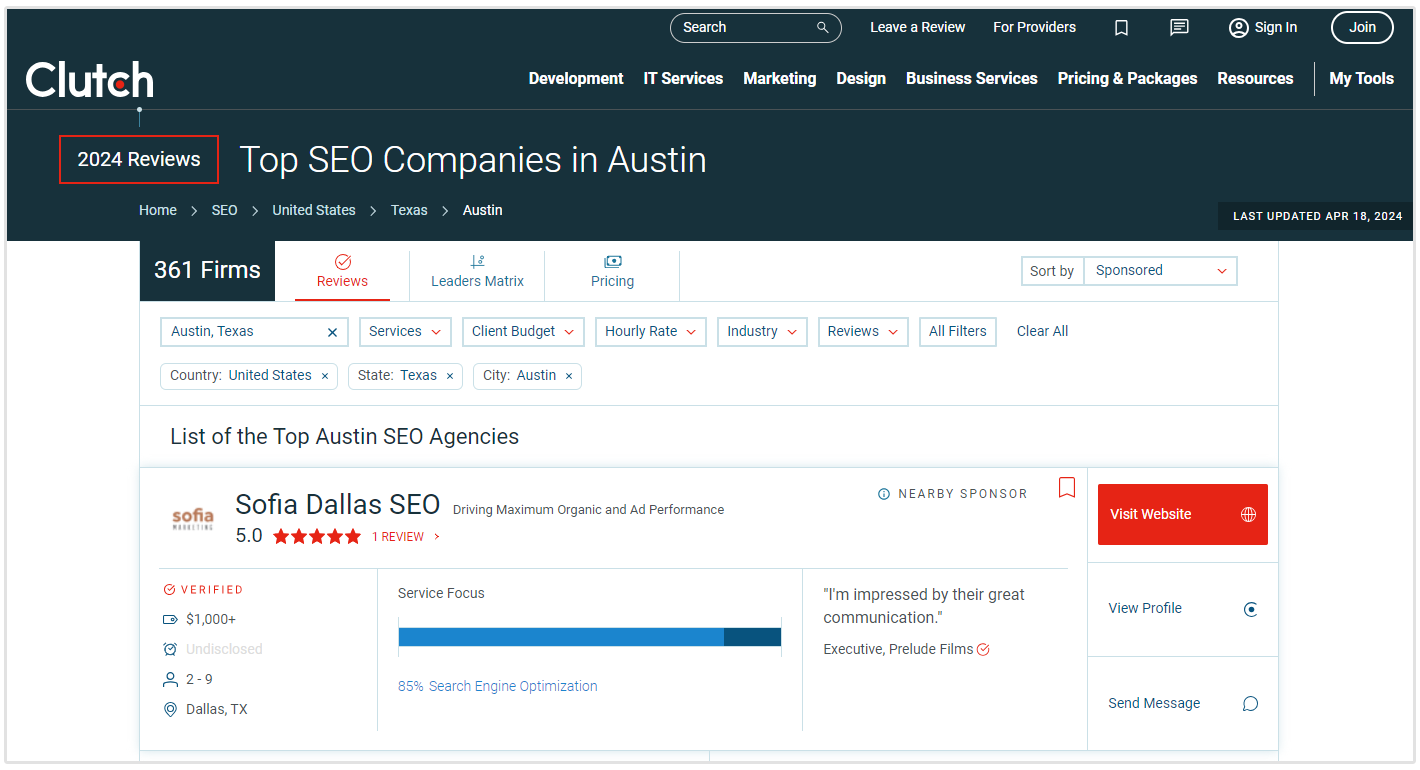 agences seo à Austin